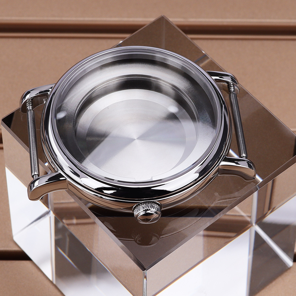 Luxury Watch Kit - シルバー 40 ミリメートルポリッシュ時計ケースステンレス鋼アクセサリードーム型サファイアクリスタル防水 ETA2824 PT5000 ムーブメント