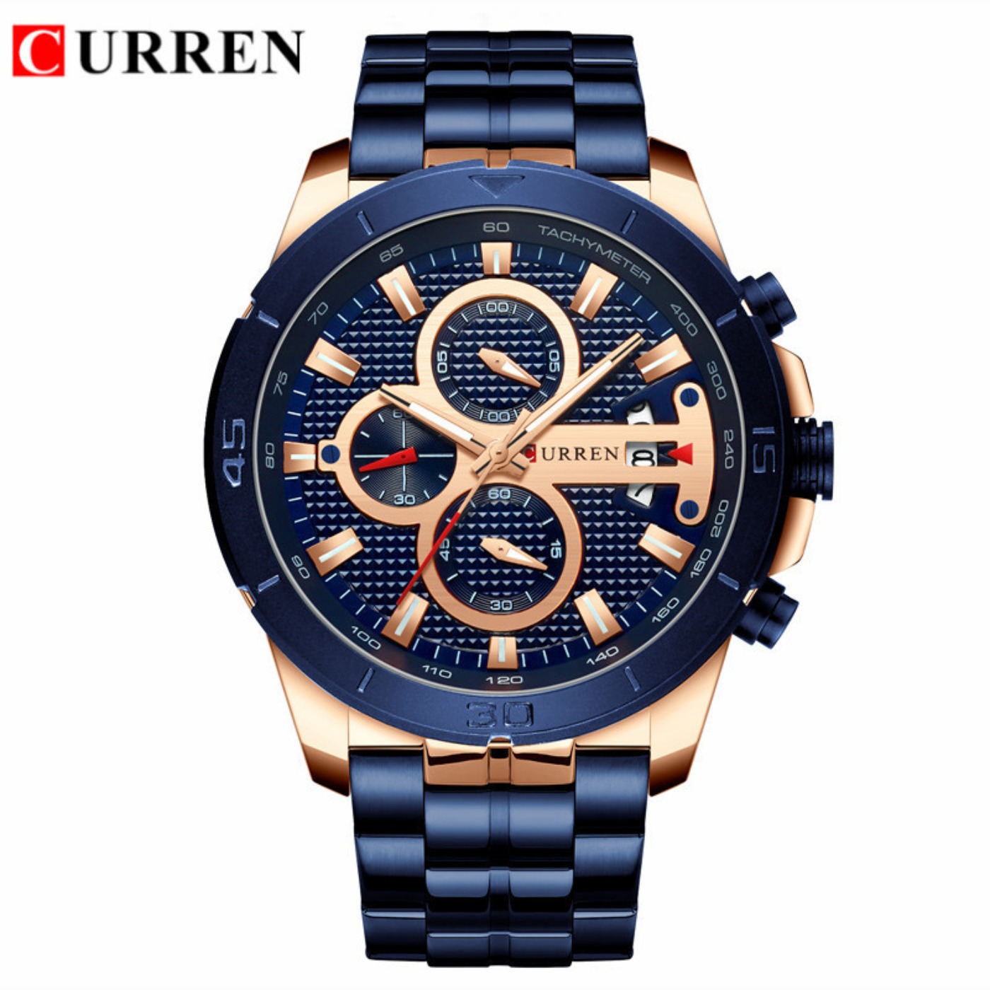 Luxury Quartz Watch Brands - カレン腕時計メンズ防水クロノグラフスポーツ軍事男性時計トップブランドの高級スチールマン腕時計レロジオ Masculino 8337