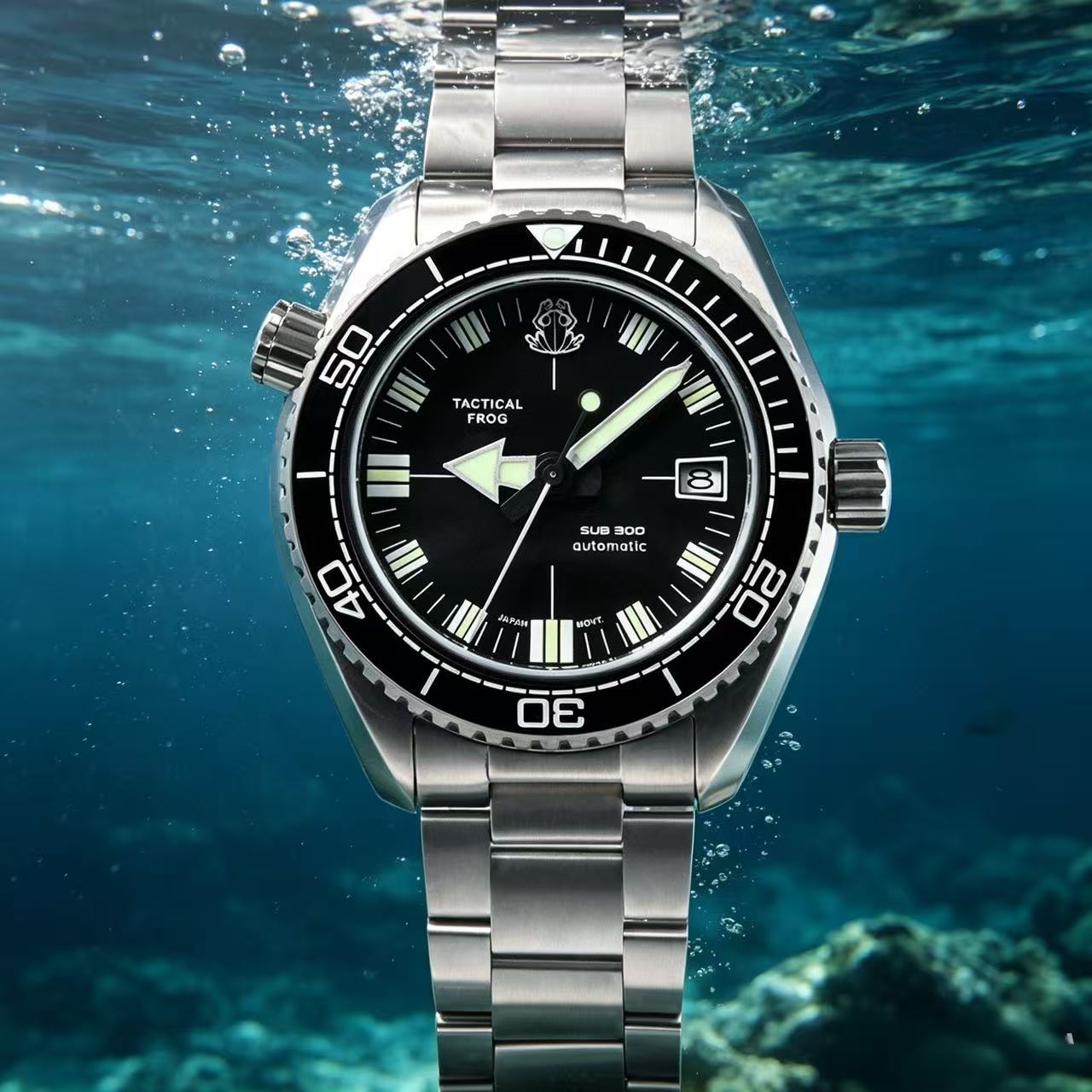 Titanium Sport Watch - タクティカルフロッグ新しいメンズ自動腕時計 41 ミリメートル機械式腕時計チタンダイブ 200 メートル防水 C3