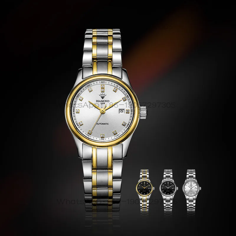 Luxury Watch Store - タイムアイランドウォッチストア 上海ダイヤモンド レディース自動巻き腕時計、ダイヤモンド高級スケルトン機械式腕時計