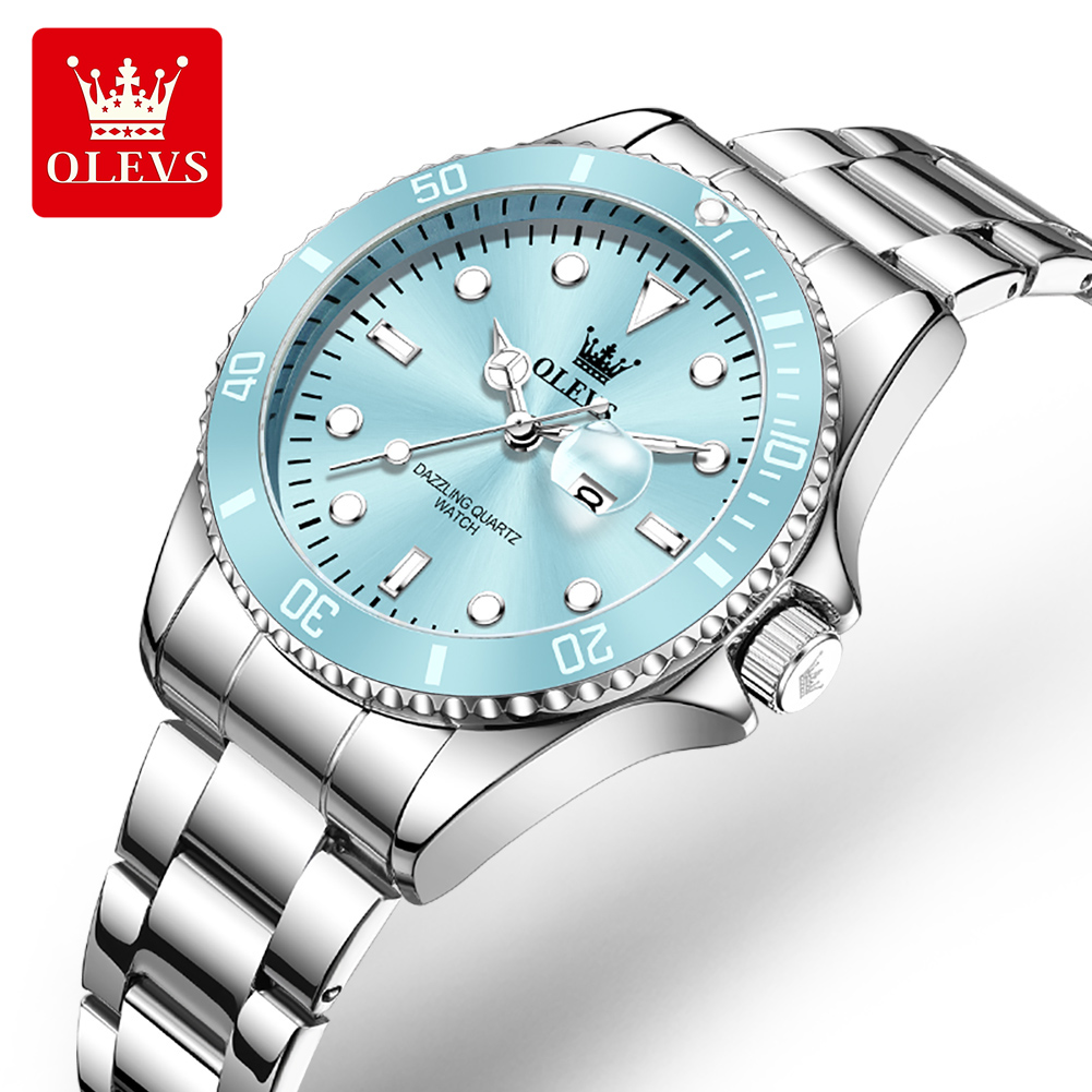 Luxury Watch Cheap - OLEVS 高級ステンレス鋼防水クォーツ時計女性用ファッションカレンダー発光レディース腕時計スポーツ時計リロイ