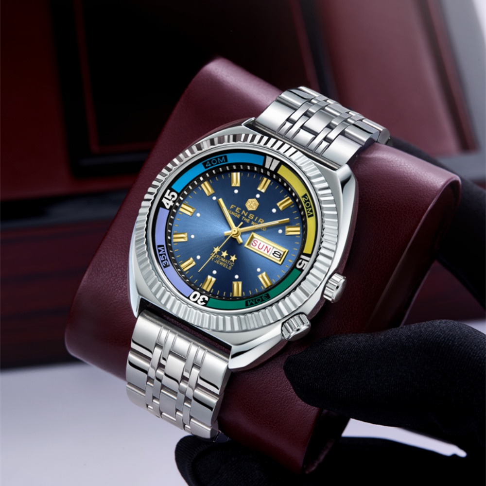 Luxury Watch Winder - トップラグジュアリーハイエンドビジネスメンズウォッチ、ヨーロッパとアメリカンスタイルのブランドファッションカジュアルパーソナライズされた防水スチールバンド多機能腕時計、男性用、さまざまな場面での着用に適しています。