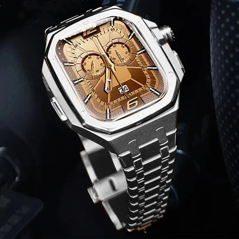 Luxury Watch Kit - 高級ステンレススチールケースモッドキット Apple Watch Ultra 3 2
