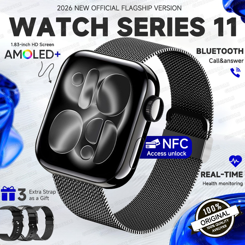 Titanium Sport Watch - 2026年新作 iOS対応 Watch Series 11 スマートウォッチ