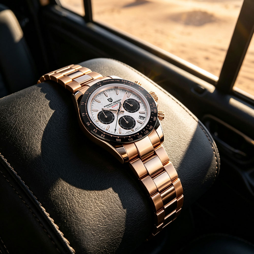 Luxury Watch Safe - トップブランドパガーニデザイン高級メンズ腕時計多機能クロノグラフ VK63 クォーツ時計防水カレンダー発光ギフト時計