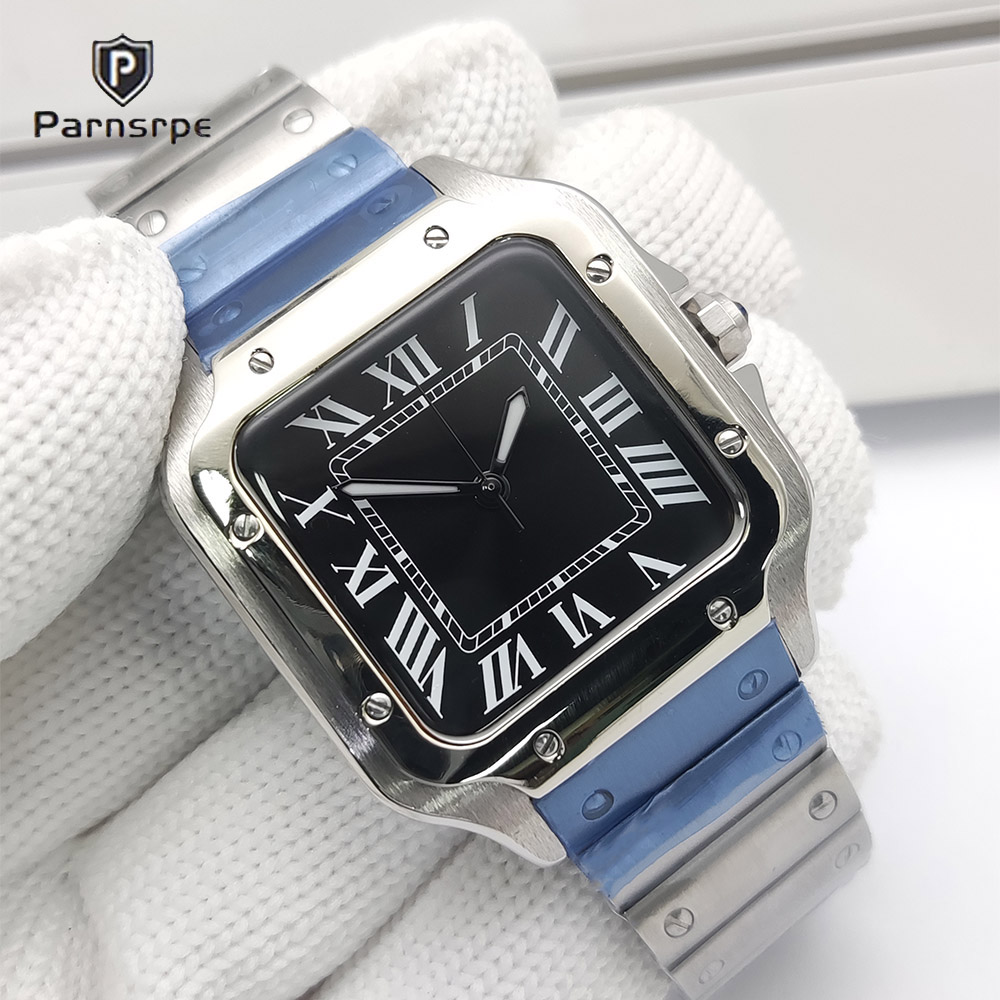 Luxury Watch Cartier - メンズ腕時計スクエアケース新しい NH35 腕時計自動スポーツウォッチ防水ファッションデザイン日本御代田 NH35 腕時計リロイ Hombre