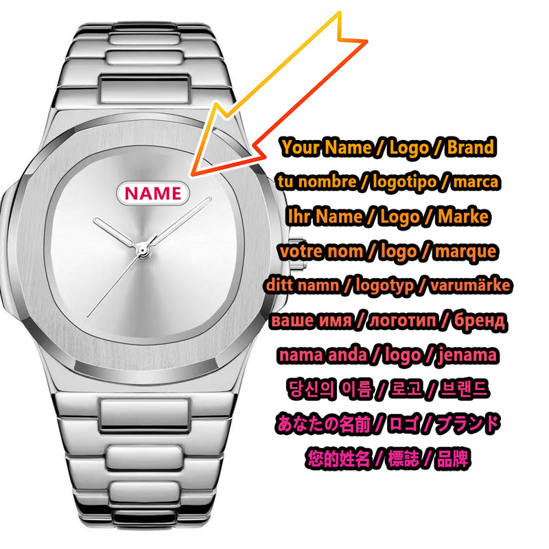 Luxury Quartz Watch Brands - カスタムロゴ入りメンズクォーツ腕時計 ミニマリストステンレススチールシルバー高級ブランド腕時計 パーソナライズビジネスカジュアルタイムピース