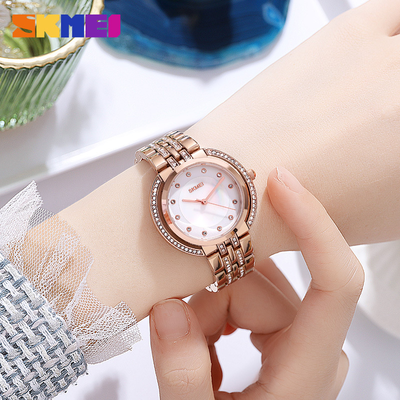Luxury Watch In Usa - レディースブレスレットクォーツ時計高級ラインストーンダイヤル亜鉛合金バンドアナログ表示 3 バー防水ファッション腕時計