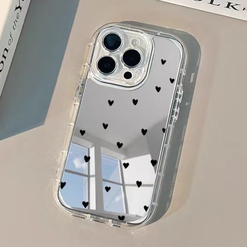 Luxury Watch Case - フルスクリーンハート柄スマホケース iPhone 17 16 15 14