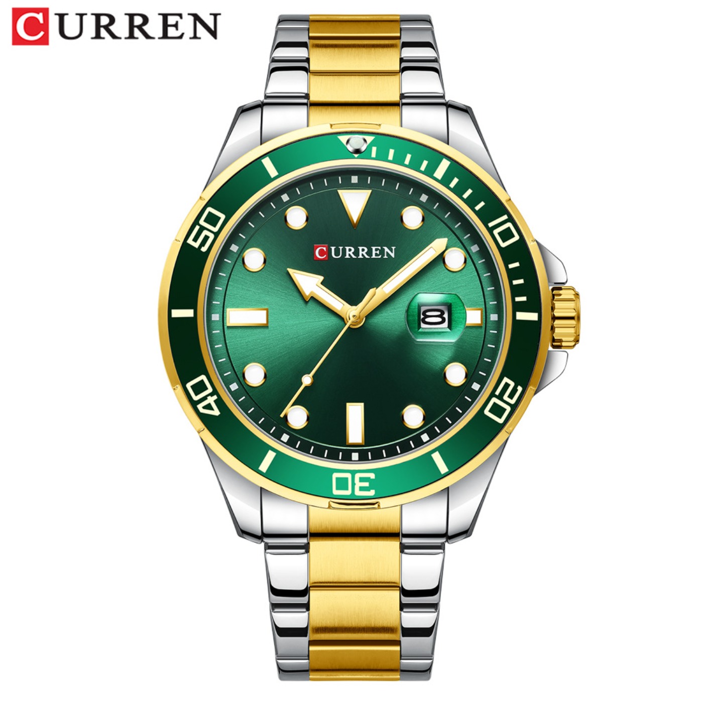 CURREN ニューグリーンウォーターゴーストシリーズブラン - Luxury Watch For Men のレビューと価格