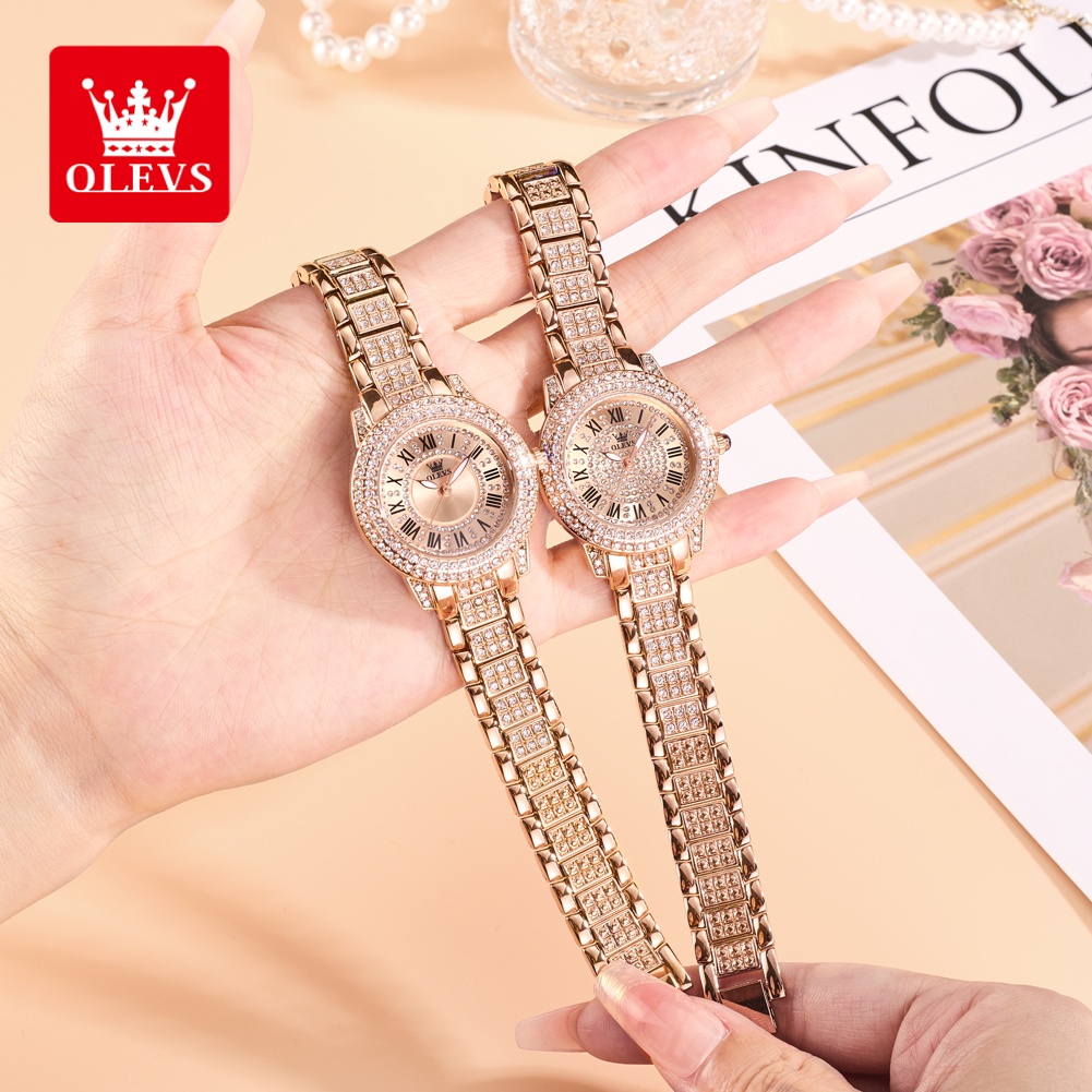 OLEVS 高級ファッションレディース腕時計 ダイヤモンドダ - Luxury Watch In Usa のレビューと価格