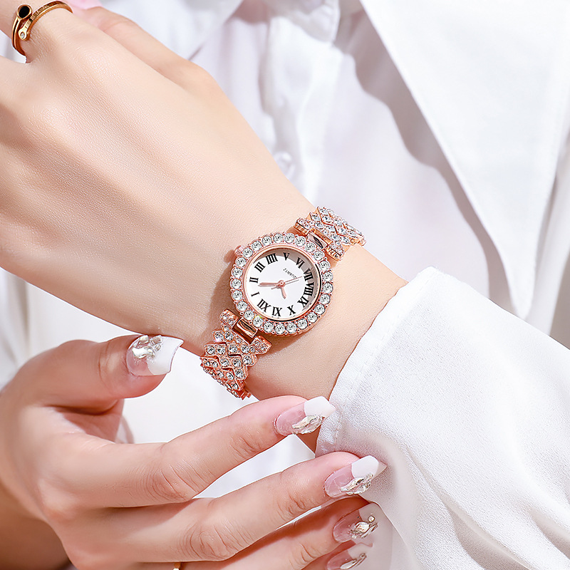 5 個の高級ラインストーンレディースウォッチジュエリーセット - Luxury Watch Kit のレビューと価格