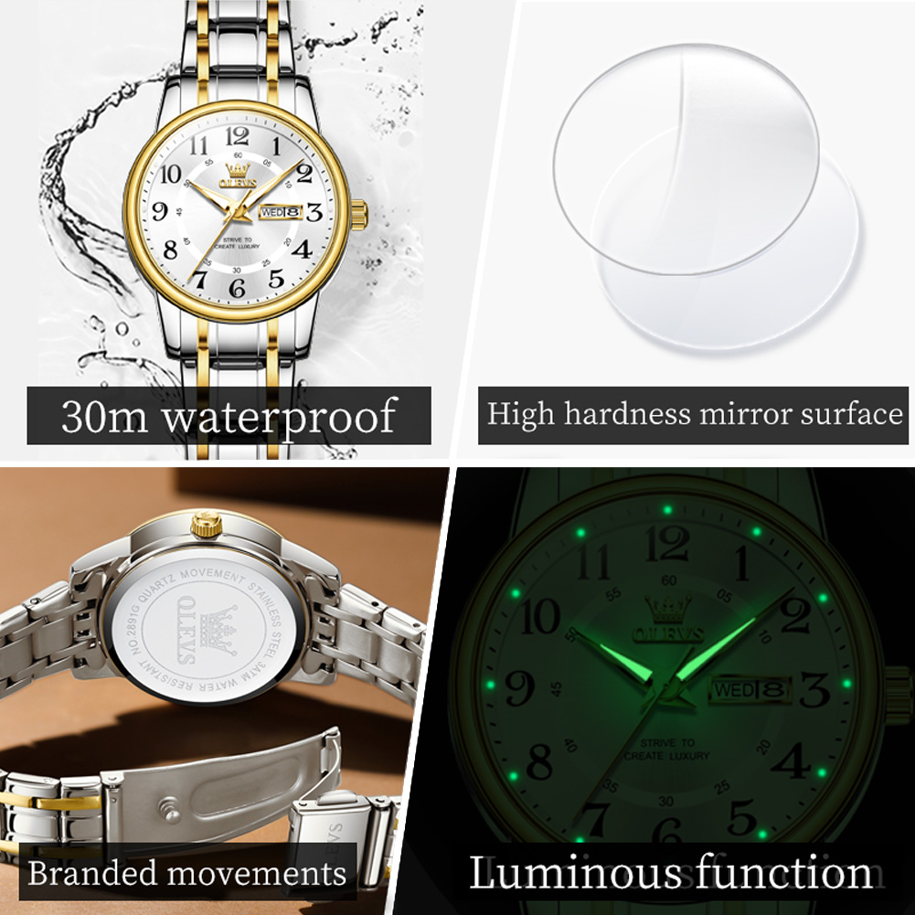 OLEVS 2891 高級ブランドファッション女性の腕時計防 - Luxury Watch Cheap のレビューと価格