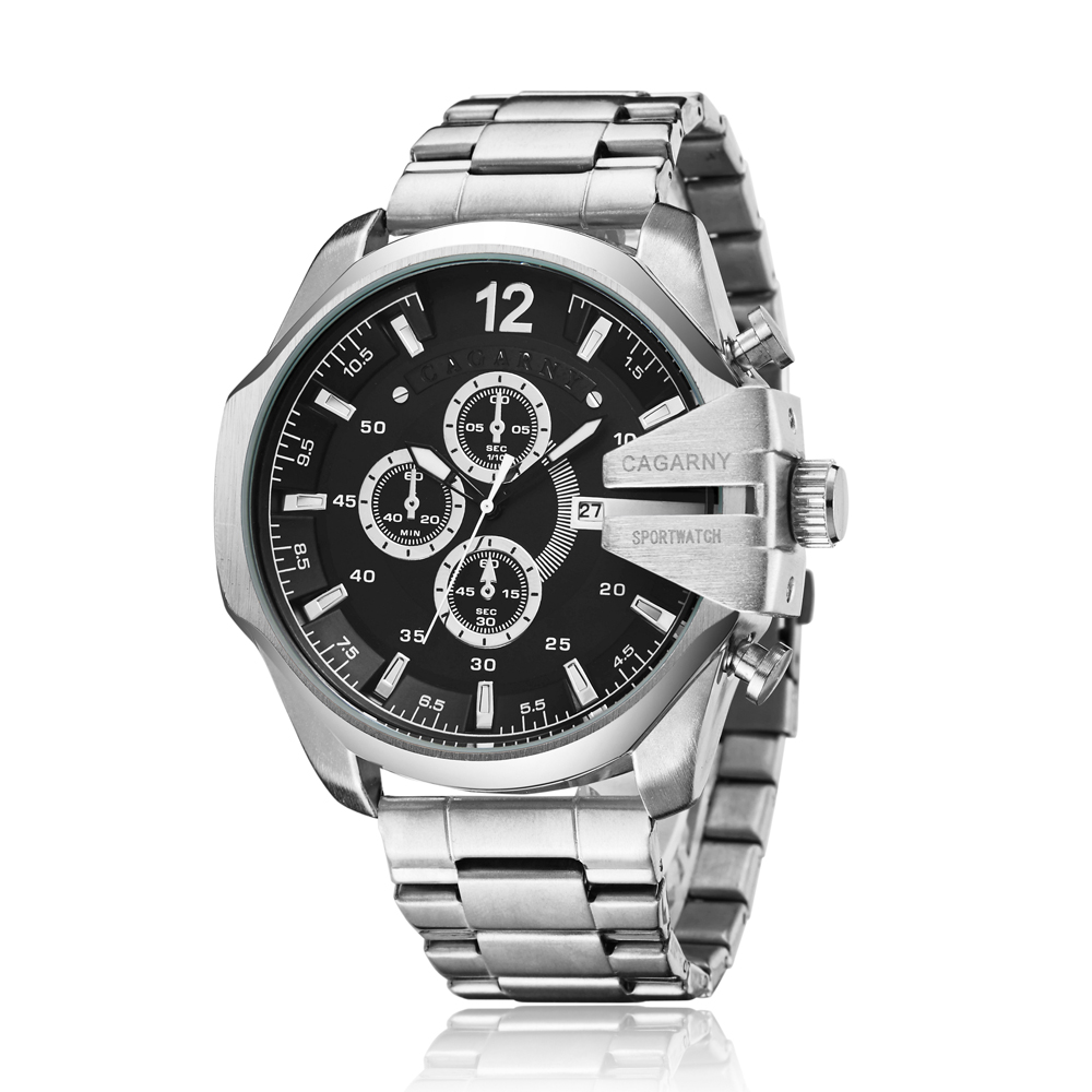 Cagarny 高級ブランド防水軍事スポーツは男性シルバース - Luxury Watch Investment のレビューと価格