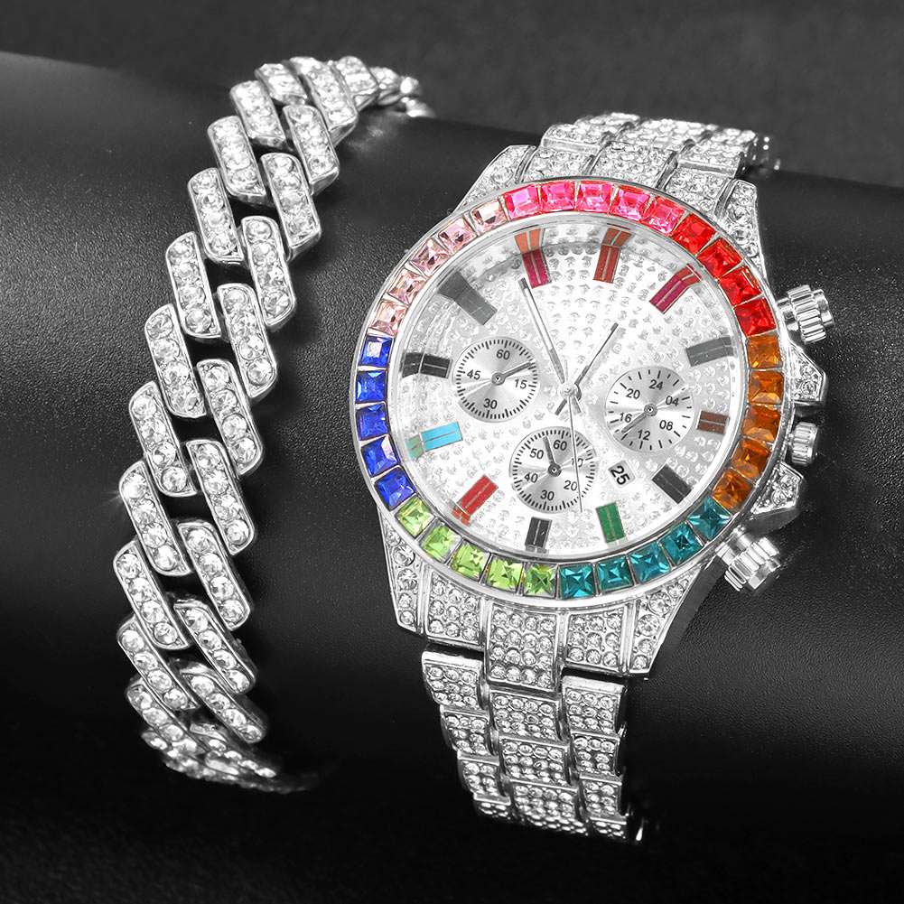 ファッションヒップホップ女性クォーツ時計高級キューバブレスレ - Luxury Watch Kit のレビューと価格
