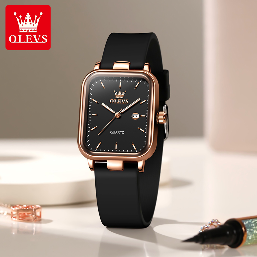OLEVS 高級腕時計女性用長方形ダイヤル防水カレンダー高品 - Luxury Watch Cheap のレビューと価格