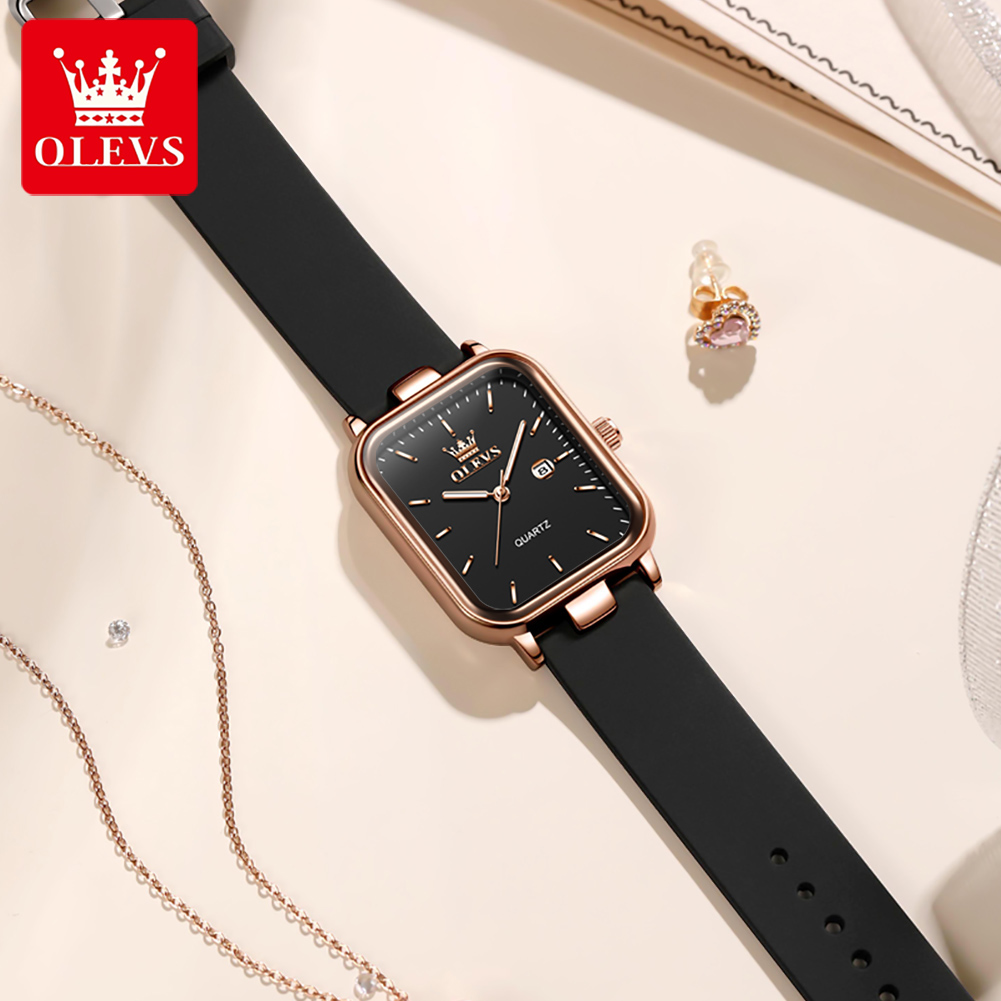 OLEVS 高級腕時計女性用長方形ダイヤル防水カレンダー高品 - Luxury Watch Cheap のレビューと価格