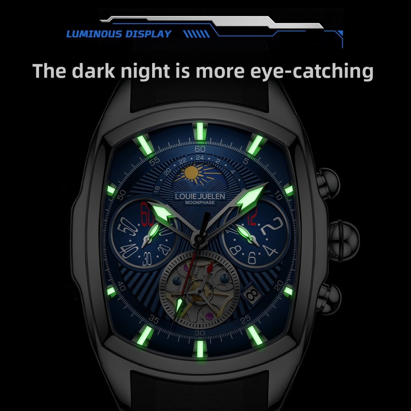 メンズ高級クォーツ腕時計、デュアルサブダイヤル、クロノグラフ - Tourbillon Movement Watch のレビューと価格