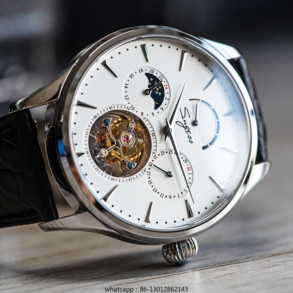 8007 トゥールビヨンムーブメント多機能機械式メンズウォッ - Tourbillon Movement Watch のレビューと価格