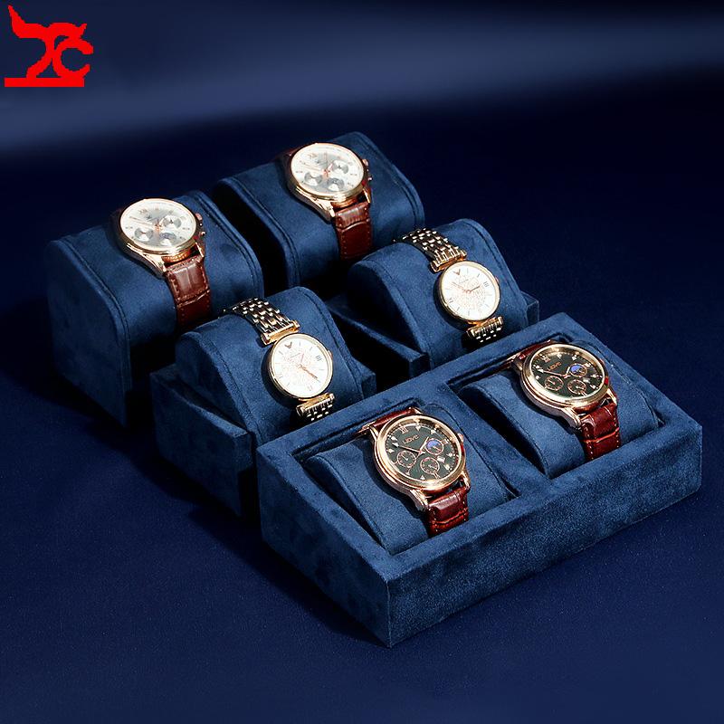 青い布製腕時計ディスプレイ台 高級腕時計ショーケース 店舗カ - Luxury Watch Store のレビューと価格