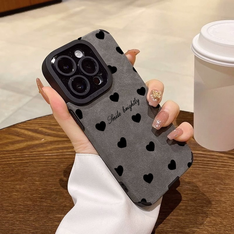 新型高級ブラックラブハートソフトフォンケース iPhone  - Luxury Watch Case のレビューと価格