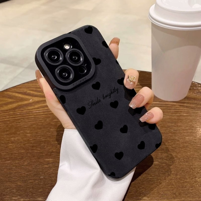 新型高級ブラックラブハートソフトフォンケース iPhone  - Luxury Watch Case のレビューと価格