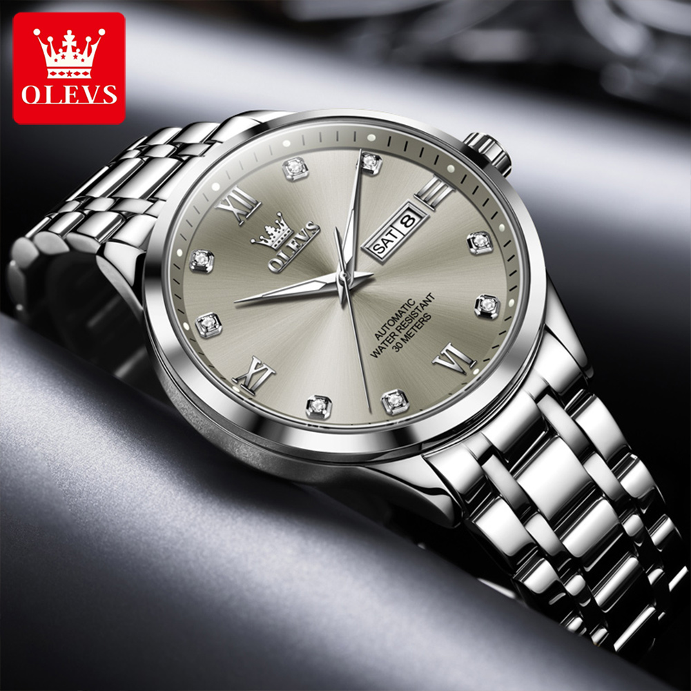 Olevs-自動巻き時計,機械式腕時計,ビジネス,カレンダー - Luxury Watch For Men のレビューと価格