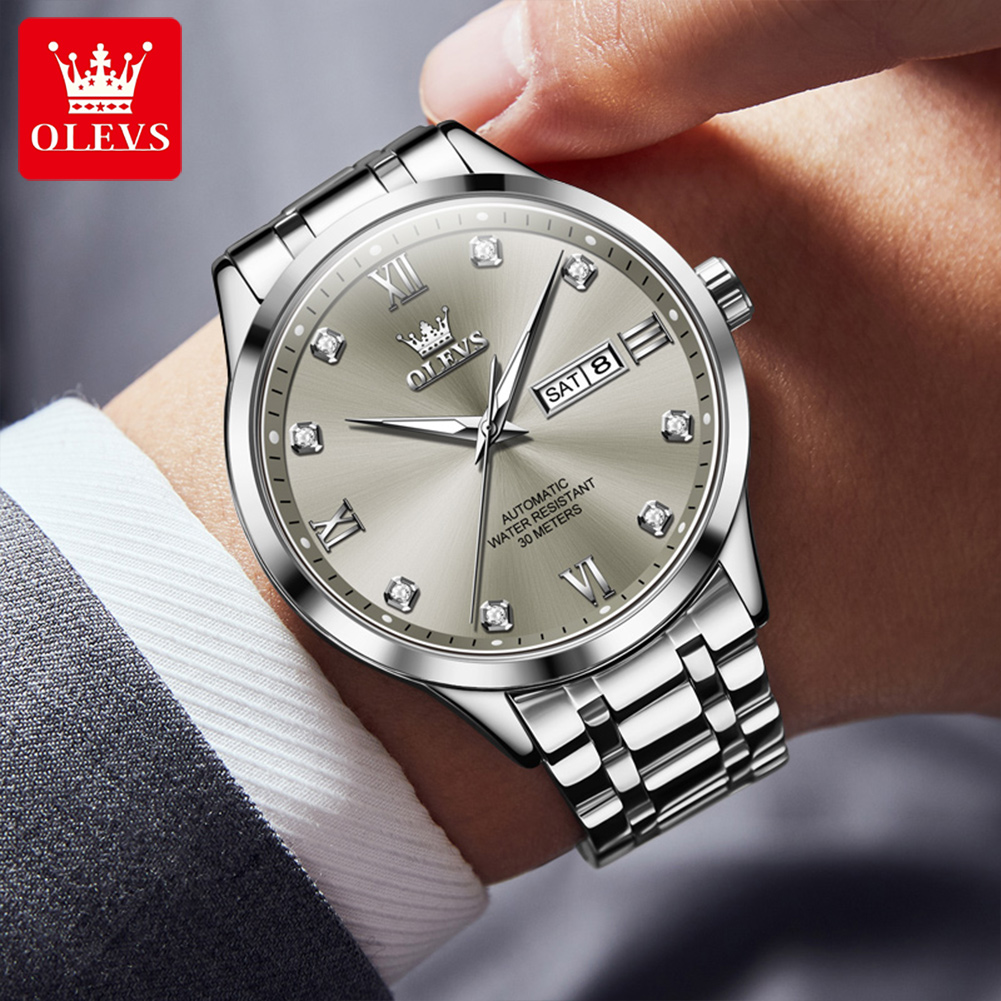 Olevs-自動巻き時計,機械式腕時計,ビジネス,カレンダー - Luxury Watch For Men のレビューと価格