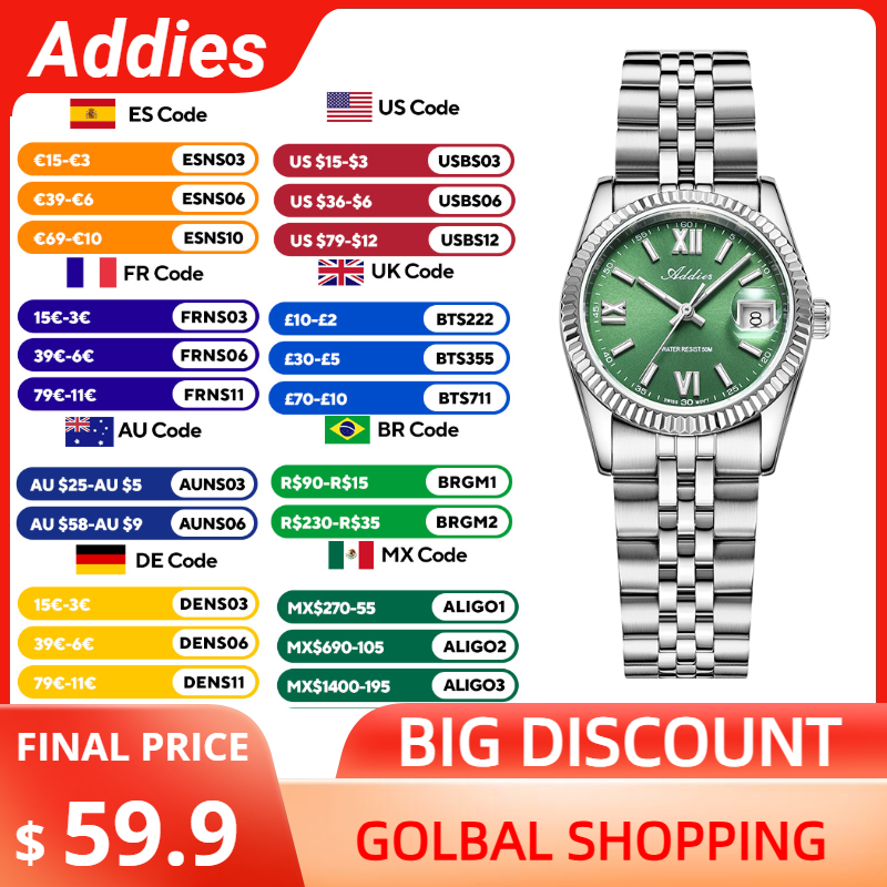 Addies 高品質高級腕時計女性用サファイアガラス 316 - Luxury Watch In Usa のレビューと価格