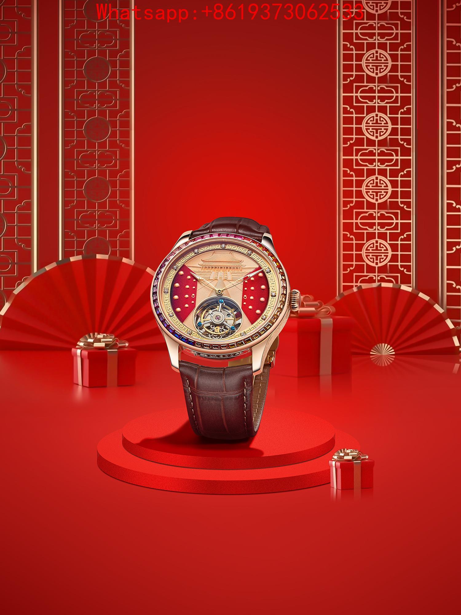 自動機械式ムーブメントを搭載したメンズウォッチ、人工合成サフ - Tourbillon Movement Watch のレビューと価格