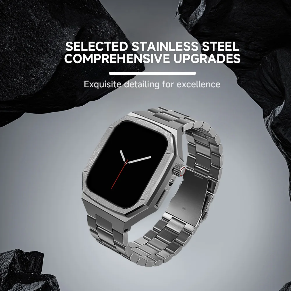 Apple Watch 11 46mm 42mm用高級メタル - Luxury Watch Kit のレビューと価格
