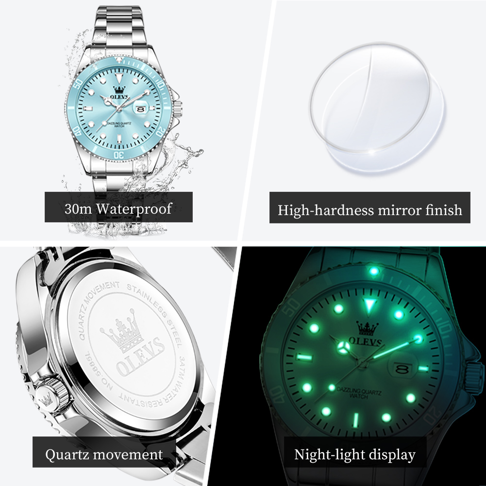 OLEVS 高級ステンレス鋼防水クォーツ時計女性用ファッショ - Luxury Watch Cheap のレビューと価格