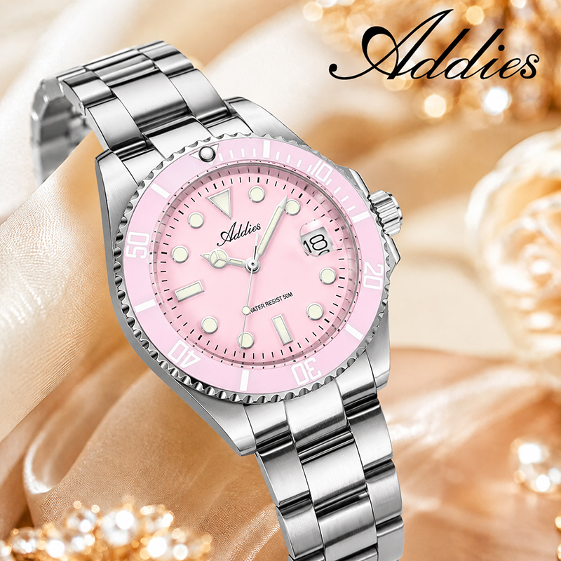 ADDIES 36 ミリメートル 50 メートル防水女性の腕 - Luxury Watch Safe のレビューと価格