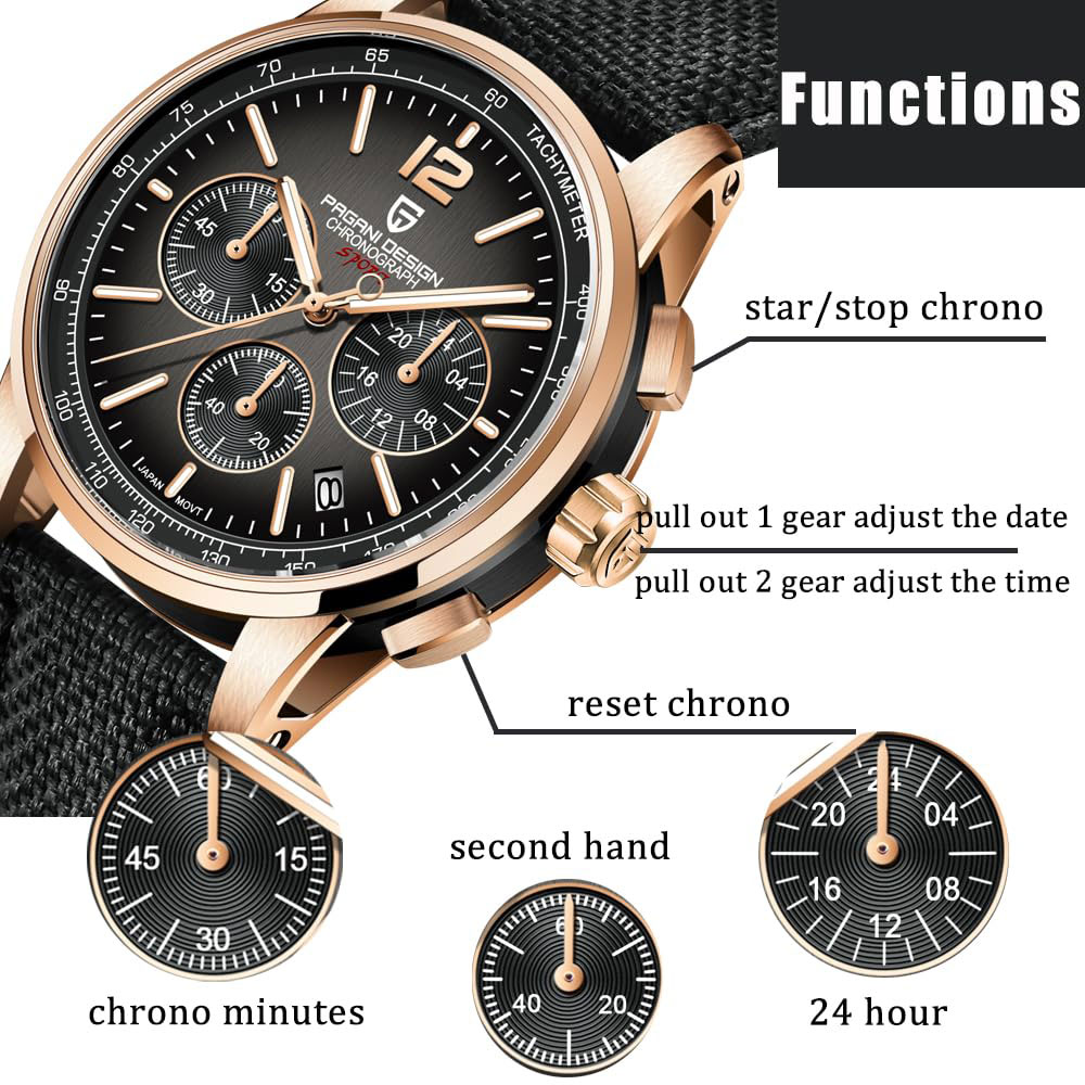 パガーニデザイン 新品 メンズ腕時計 41mm クロノグラフ - Luxury Watch For Men のレビューと価格