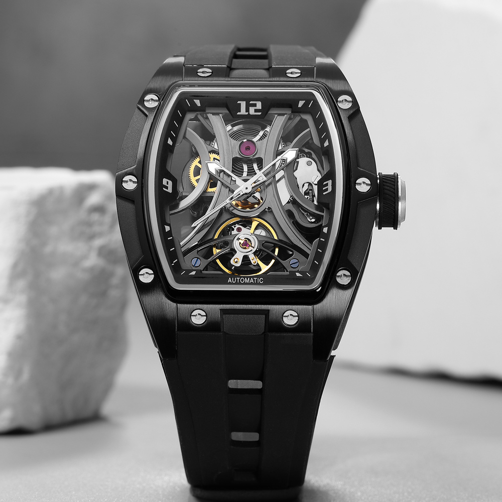 MEGIR 2245 トノースケルトン自動巻き腕時計 メンズ - Tourbillon Movement Watch のレビューと価格