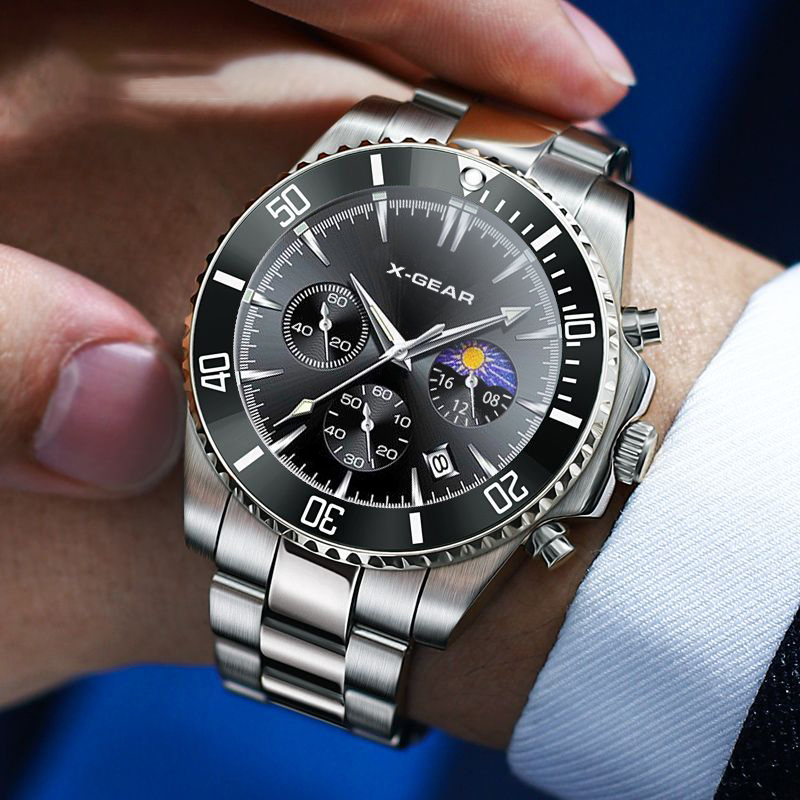 X-GEAR ファッションカレンダーメンズクォーツ時計高級ブ - Luxury Watch All Black のレビューと価格