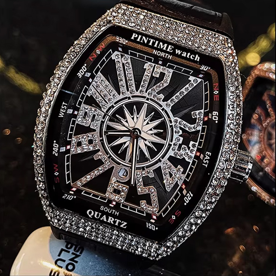 プレミアムブランド高級ダイヤモンド腕時計 デジタルダイヤモン - Luxury Watch All Black のレビューと価格