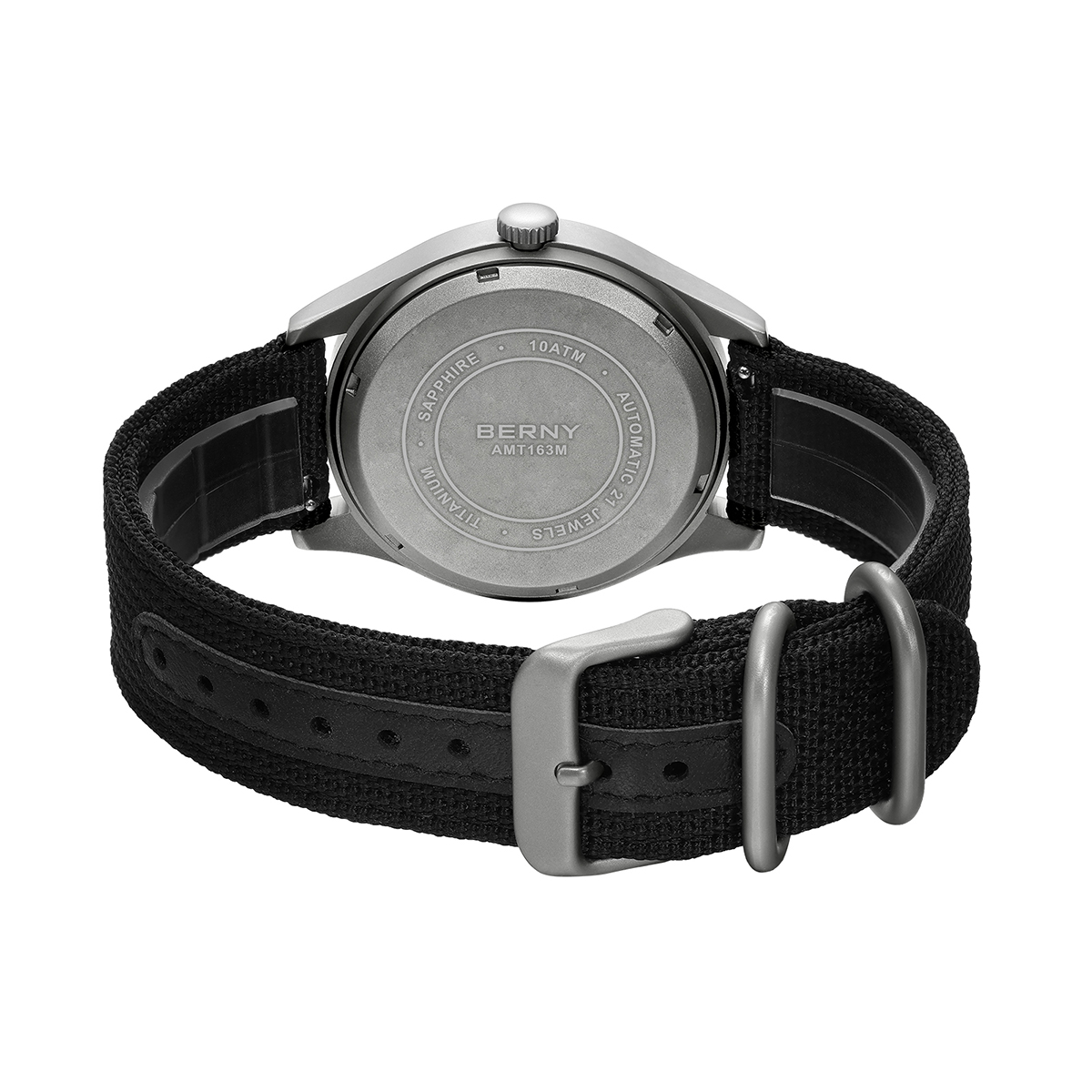 BERNY チタン自動巻きメンズフィールドウォッチ日付サファ - Titanium Sport Watch のレビューと価格