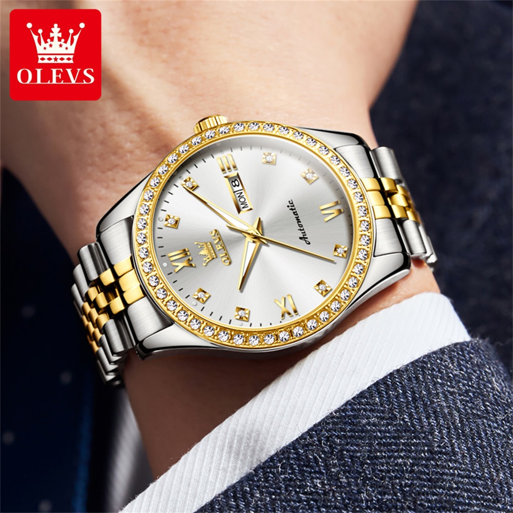 OLEVS7012 ダイヤモンド自動腕時計メンズ高級ブランド - Luxury Watch Winder のレビューと価格