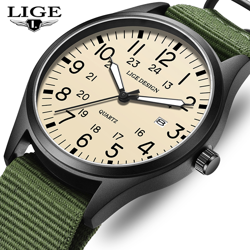 LIGE 2025 トップ新作クォーツ腕時計 アラビア数字  - Luxury Watch For Men のレビューと価格