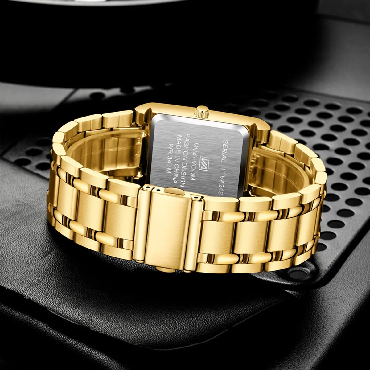 男性ビジネス腕時計シンプルなデザインの高級ファッション長方形 - Luxury Watch All Black のレビューと価格