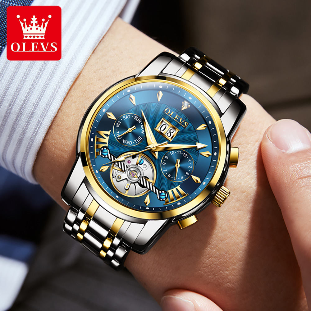 OLEVS メンズ腕時計高級ファッションファインスチールスト - Luxury Watch For Men のレビューと価格