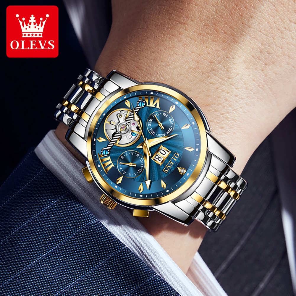 OLEVS メンズ腕時計高級ファッションファインスチールスト - Luxury Watch For Men のレビューと価格