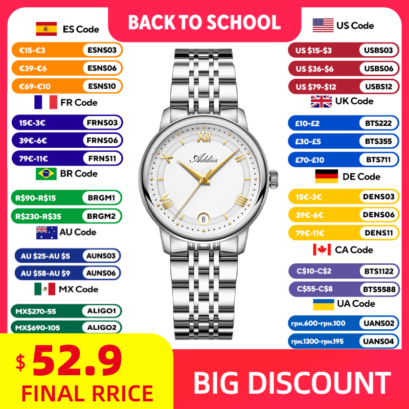 ADDIES 新しい高級女性用腕時計 GM12 サファイアガ - Luxury Watch Safe のレビューと価格