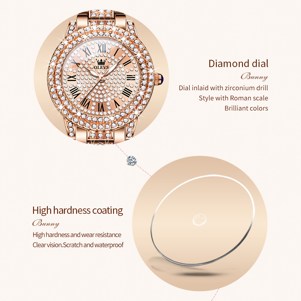 OLEVS 9943 高級オールダイヤモンドオリジナルクォー - Luxury Watch Cheap のレビューと価格