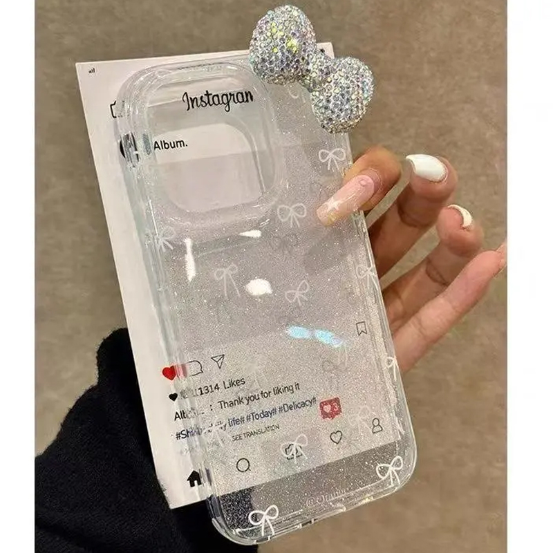 ラグジュアリーなキラキラパウダー3Dフルダイヤモンドボウフォ - Luxury Watch Case のレビューと価格