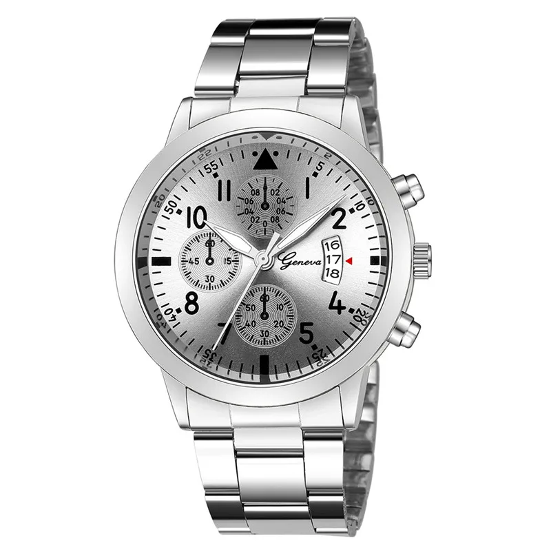 Geneva-男性用高級時計,クォーツ,ステンレススチール, - Luxury Watch All Black のレビューと価格