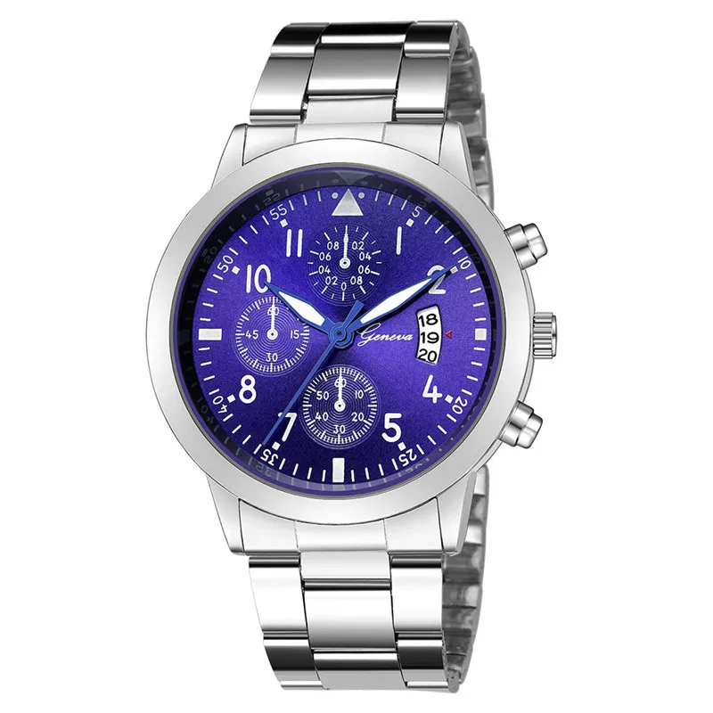 Geneva-男性用高級時計,クォーツ,ステンレススチール, - Luxury Watch All Black のレビューと価格